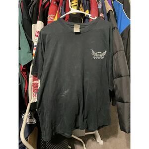 Size XL-Vintage Chevrolet Racing Shirt Black Flames Graphic Tee